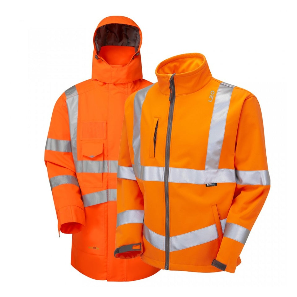 Leo Workwear CLOVELLY + BUCKLAND Leo 3-in-1 Anorak + Softshell Jacket