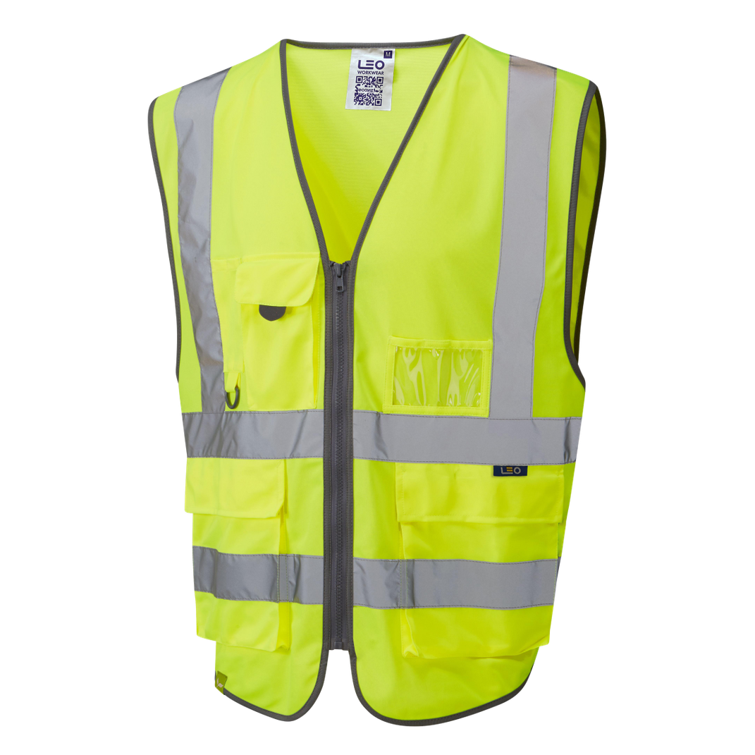 Leo Workwear BARNSTAPLE Leo EcoViz Rail Superior Waistcoat