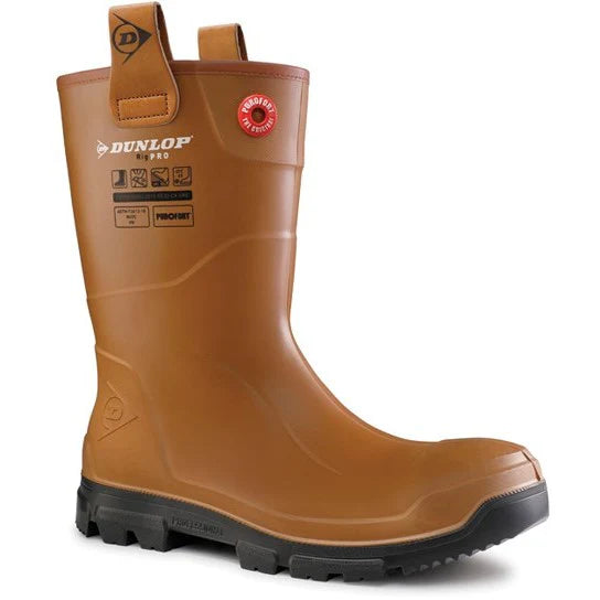 Dunlop Purofort RigPRO Full Safety Fur Lining Wellington Boots