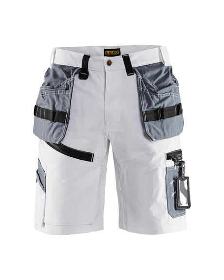 Blaklader X1500 Painters Shorts 1512 #colour_white-grey