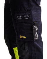 Blaklader Multinorm Inherent Trousers 1488 #colour_navy-blue-hi-vis-yellow