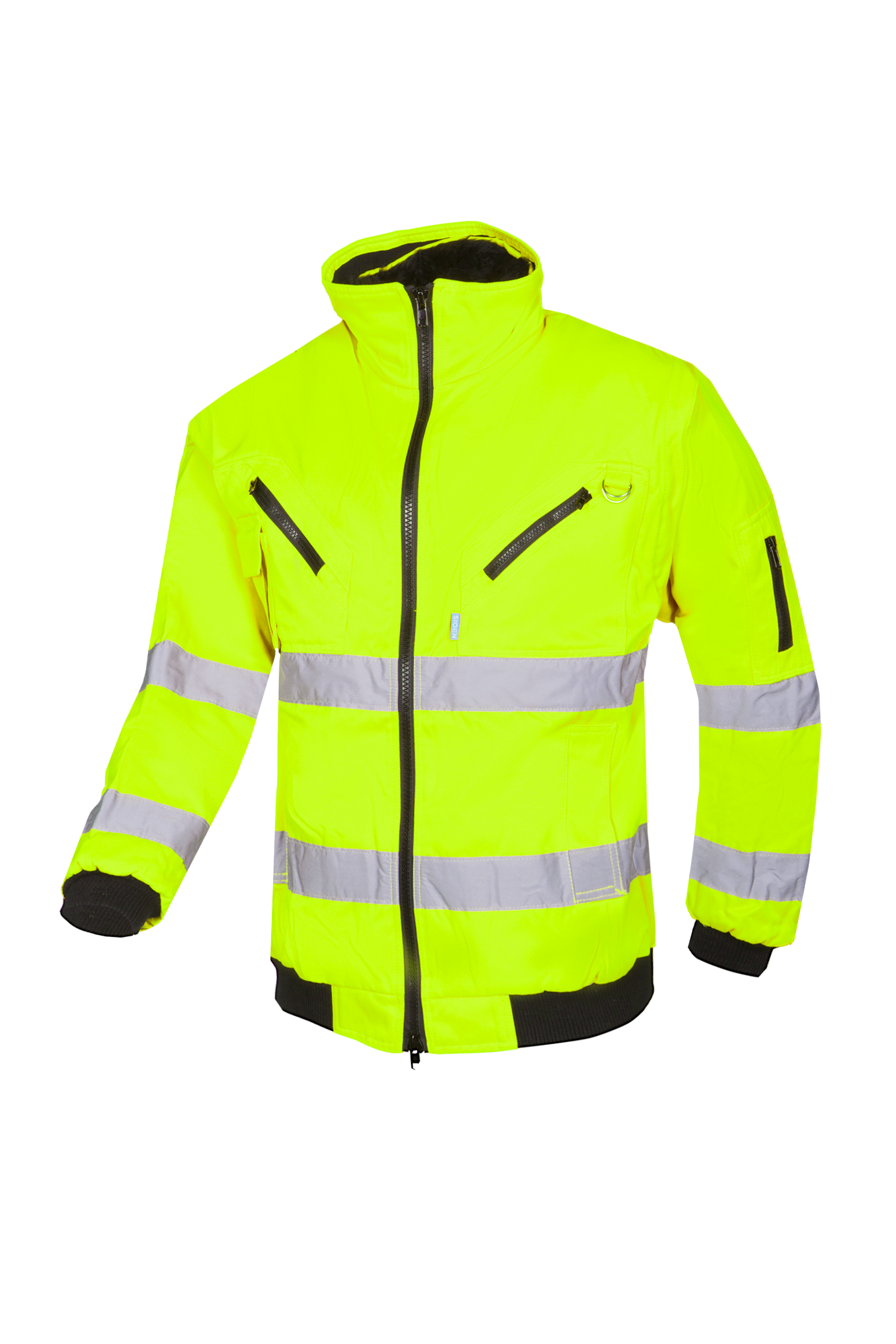Sioen Sparrow Hi-Vis Winter Bomber Jacket With Detachable Sleeves