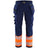 Blaklader Women's Hi-Vis 4-Way-Stretch Trousers 7193 #colour_navy-blue-orange