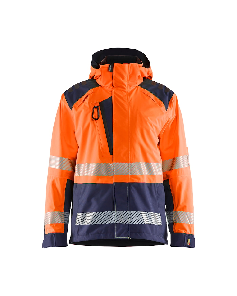 Blaklader Shell Jacket Hi-Vis 4435 #colour_orange-navy-blue