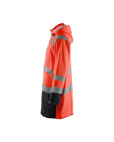 Blaklader Rain Jacket Hi-Vis Level 1 4324 #colour_red-hi-vis-black