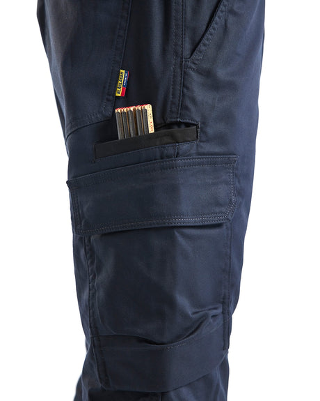 Blaklader Industry Trousers Stretch with Knee Pad Pockets 1448 #colour_dark-navy-black