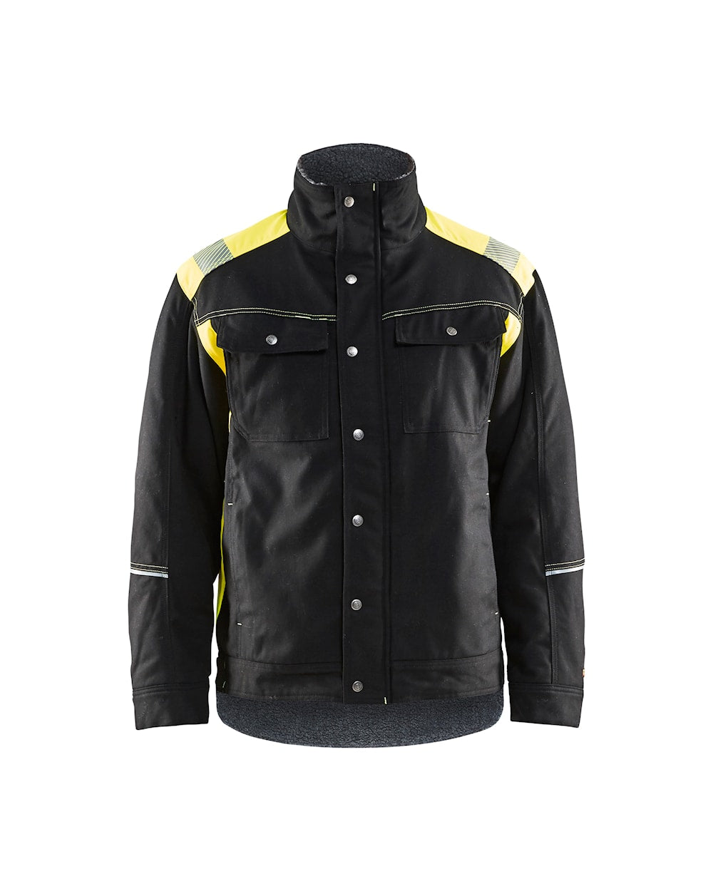 Blaklader Winter Jacket 4915 #colour_black-hi-vis-yellow