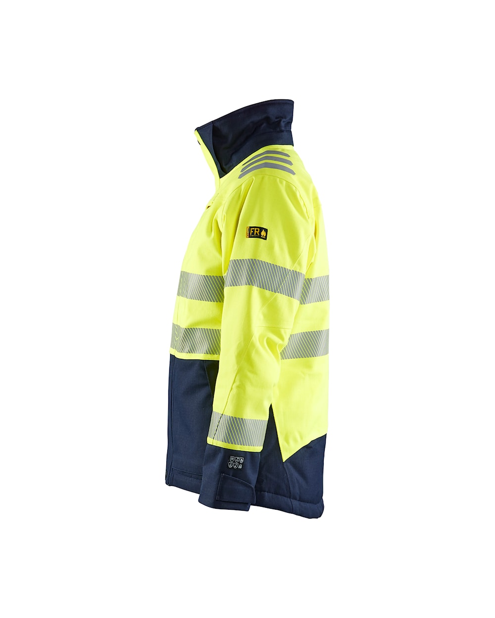 Blaklader Multinorm Winter Jacket Women 4917 #colour_hi-vis-yellow-navy-blue