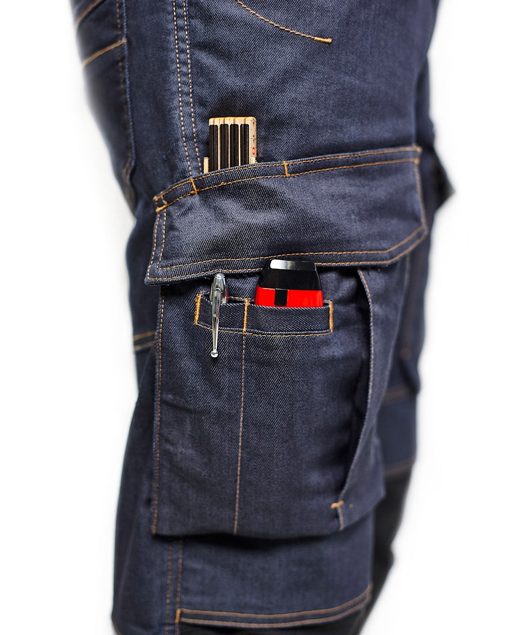 Blaklader Service Trousers Denim Stretch 1497 #colour_navy-blue-black