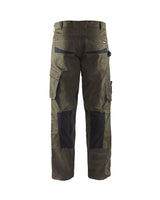 Blaklader Service Trousers with Stretch 1495 #colour_dark-olive-green-black