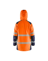 Blaklader Winter Parka Hi-Vis 4457 #colour_orange-navy-blue