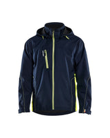 Blaklader Shell Jacket 4790 #colour_dark-navy-blue-hi-vis-yellow