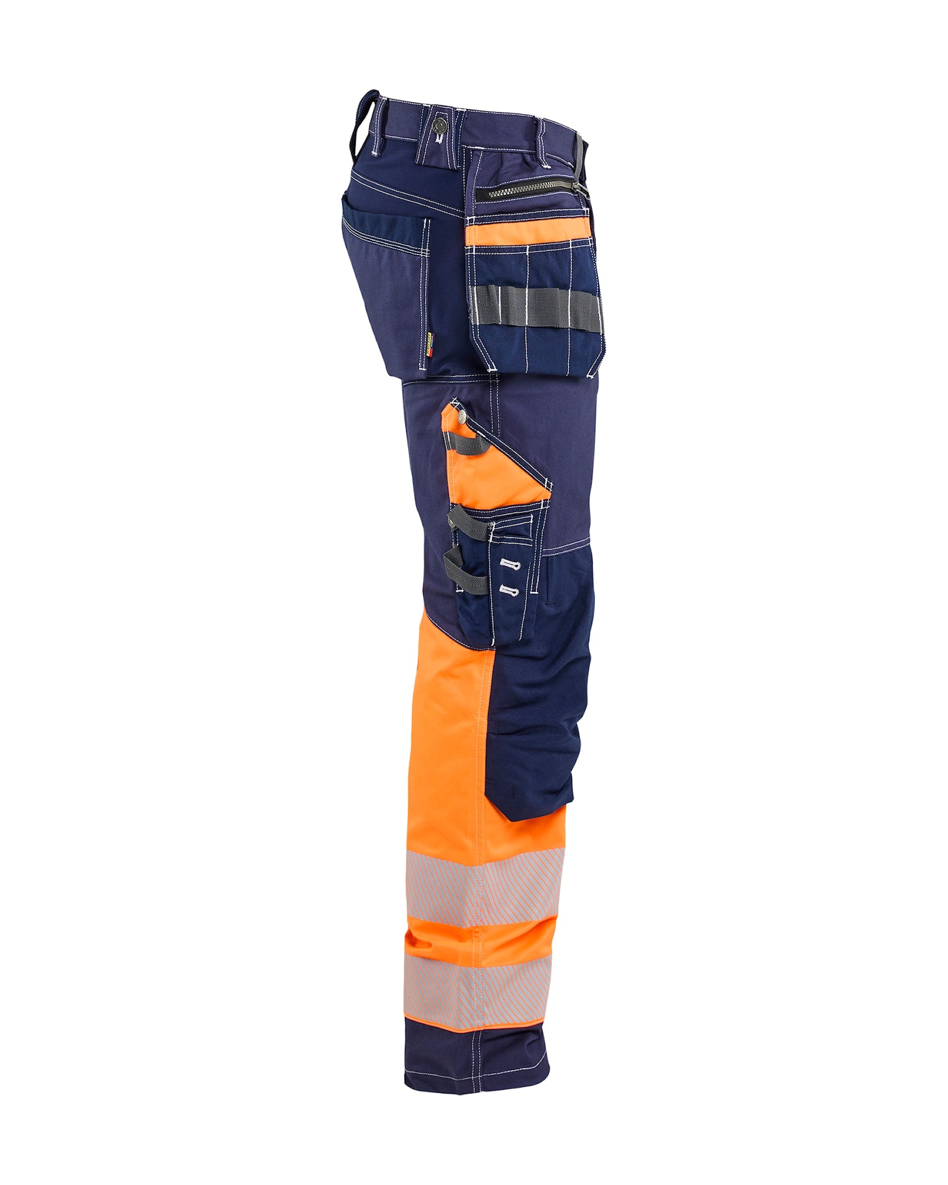 Blaklader Hi-Vis trousers with stretch 1794 - Navy/Orange