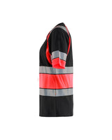 Blaklader Women's Hi-Vis T-Shirt 3410 #colour_black-red-hi-vis