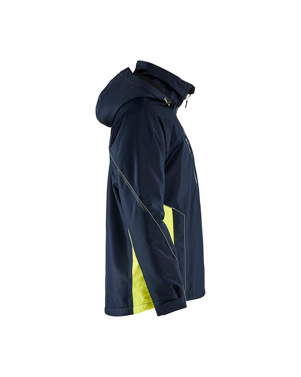 Blaklader Lightweight Lined Functional Jacket 4890 #colour_dark-navy-blue-hi-vis-yellow