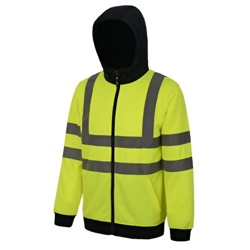 Future Garments Aqua Hi Vis Full Zip Hooded Sweatshirt En Iso20471