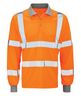 Orbit International Andromeda: Long Sleeve Polo Shirt- Orange