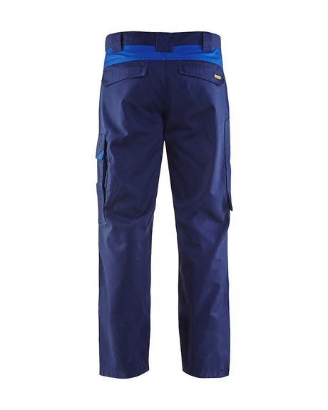 Blaklader Industry Trousers Stretch 1444 - Navy blue/Cornflower blue #colour_navy-blue-cornflower-blue