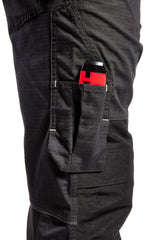 Blaklader Service Trousers with Stretch 1495 #colour_black-hi-vis-yellow