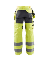 Blaklader Hi-Vis Trousers with Stretch 1552 - Hi-Vis Yellow/Mid Grey