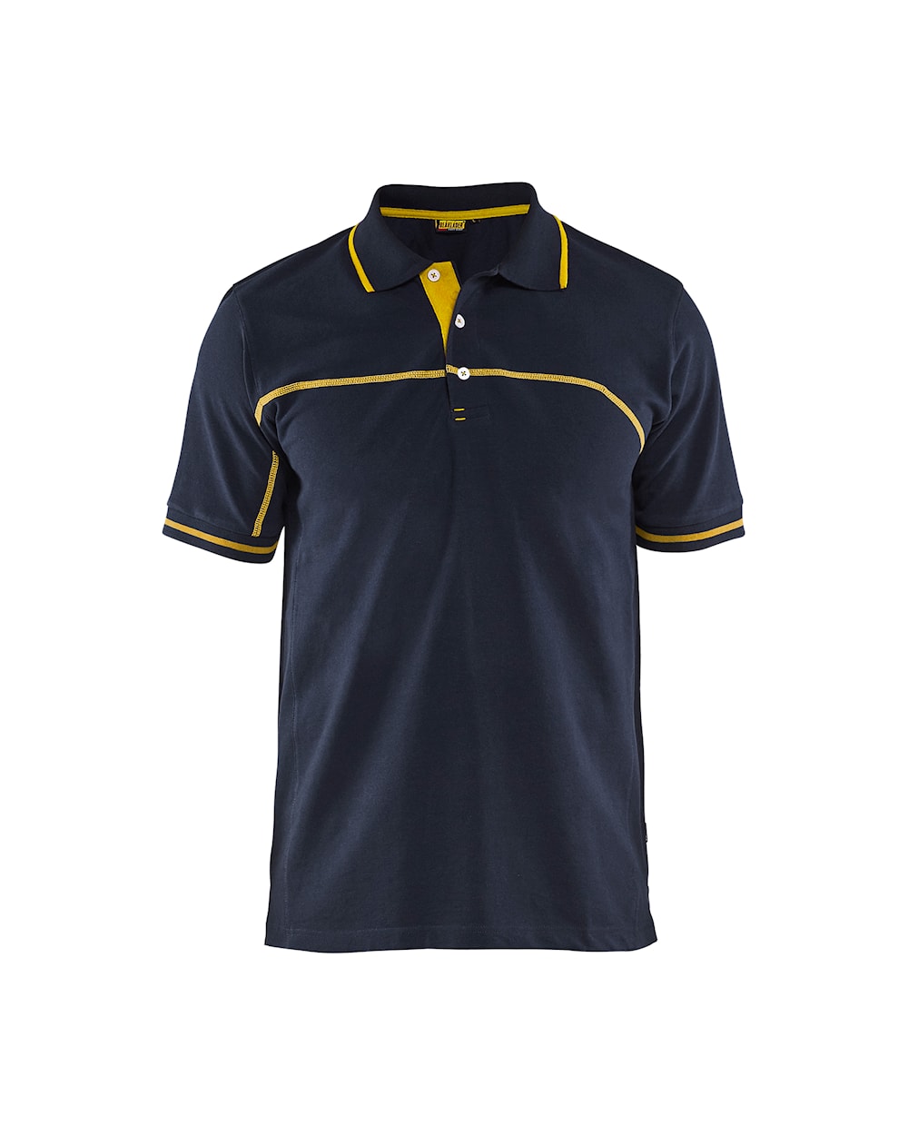 Blaklader Polo Shirt 3389 #colour_dark-navy-yellow