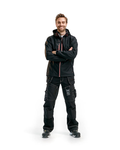 Blaklader Pro Softshell Jacket 4949 #colour_black-red