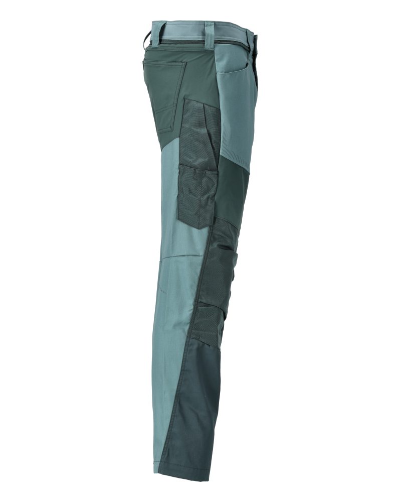 Mascot Customized Trousers with Kneepad Pockets - Light Forest Green/Forest Green