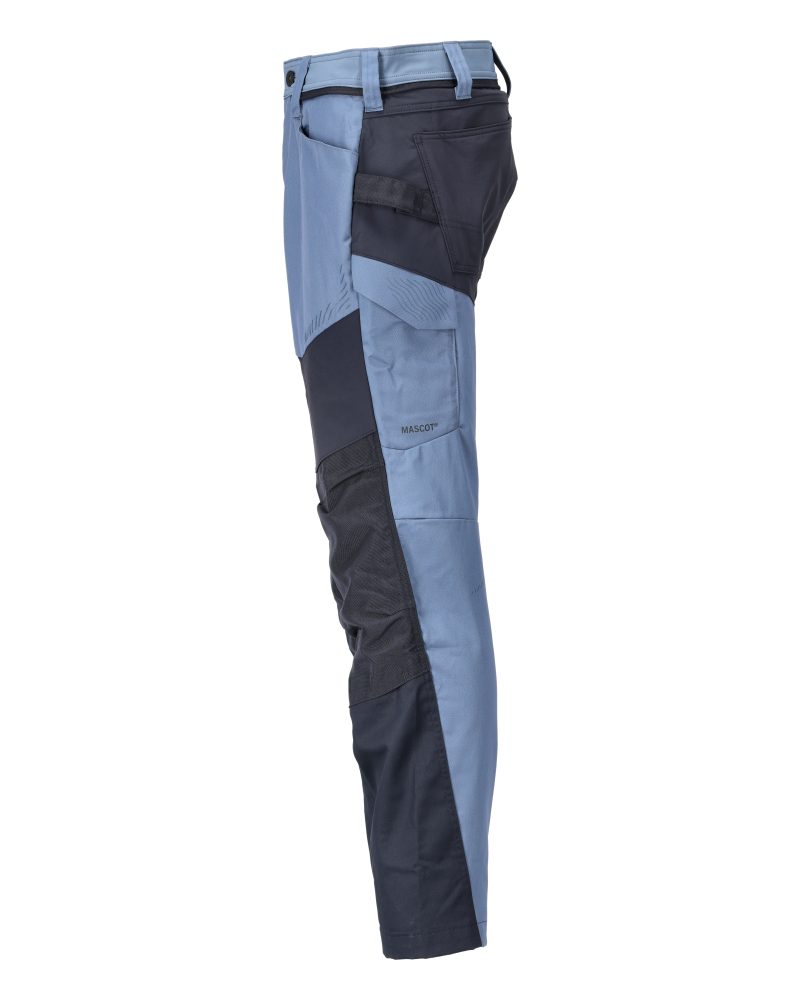 Mascot Customized Trousers with Kneepad Pockets - Stone Blue/Navy