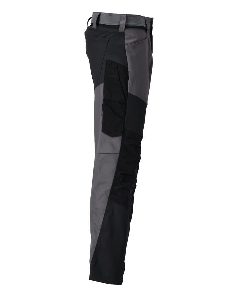 Mascot Customized Trousers with Kneepad Pockets - Stone Grey/Black