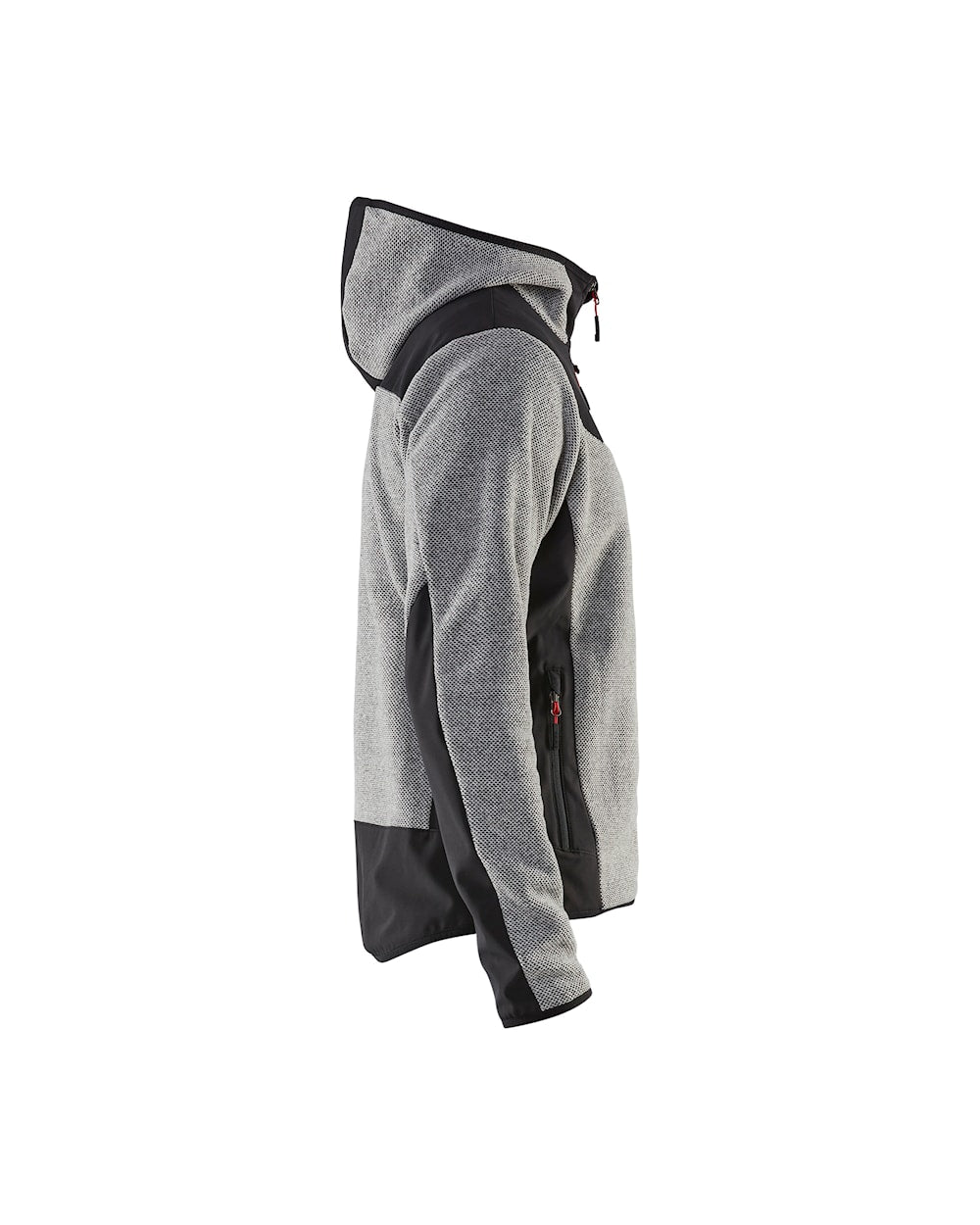 Blaklader Knitted Jacket with Softshell 5940 #colour_grey-melange-black