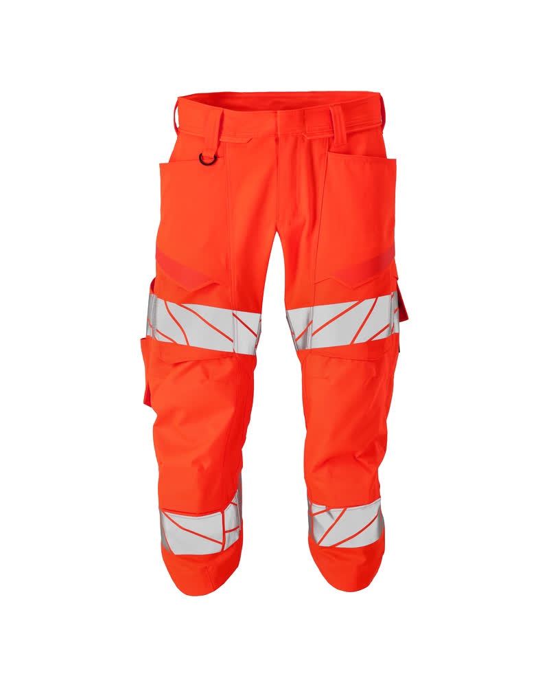 MASCOT Accelerate Safe 3/4 Length Trousers 25249 – Hi-Vis Stretch Kneepad