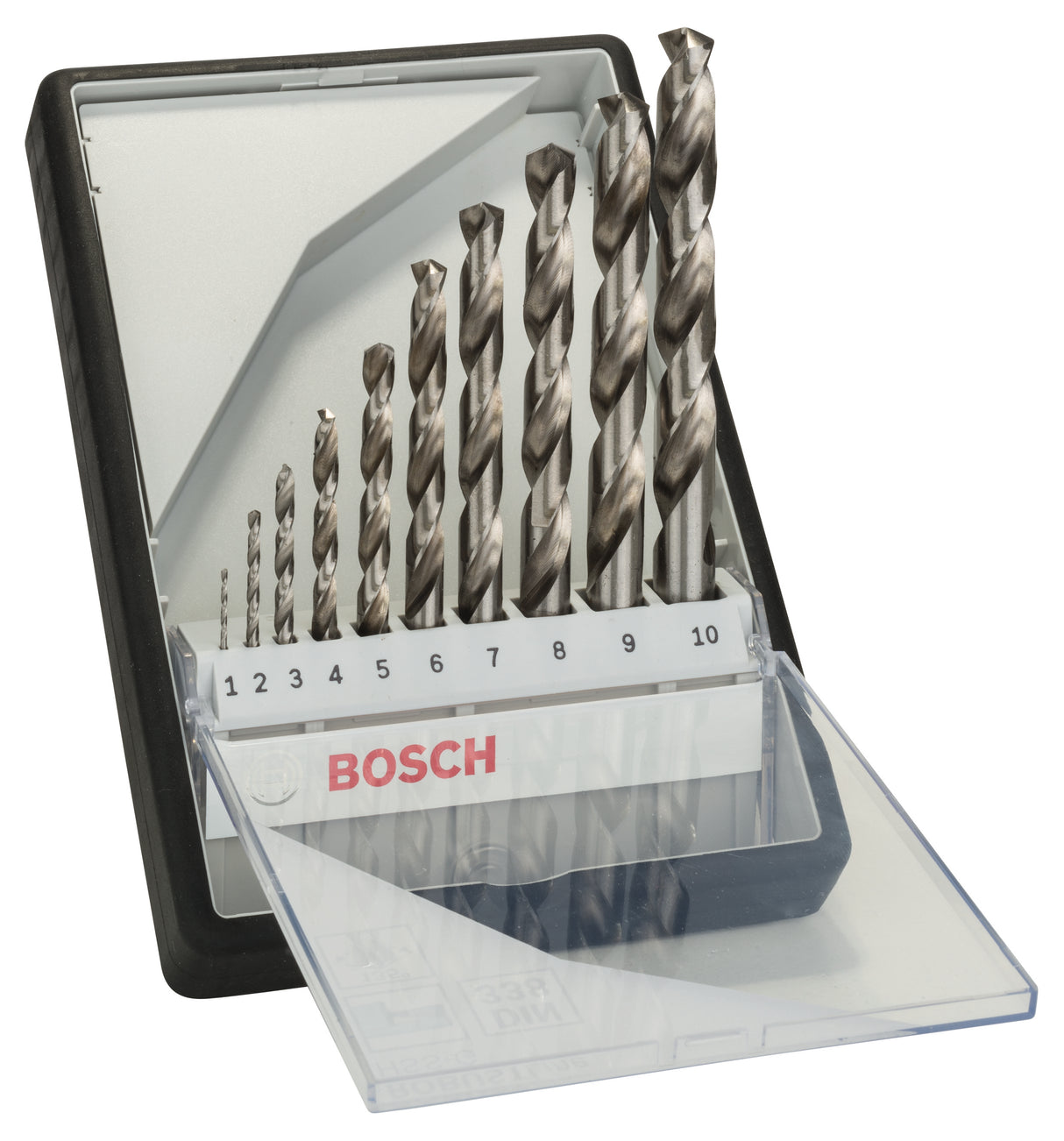 Bosch Professional 10-Piece Robust Line Metal Drill Bit Set HSS-G, 135° - 1-10mm