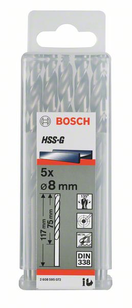 Bosch Professional HSS-G, 27/64" x 3 31/32" x 5 3/8"