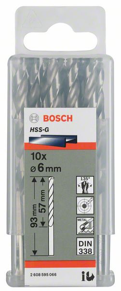 Bosch Professional HSS-G, 5/32" x 2 1/32" x 3 1/8"