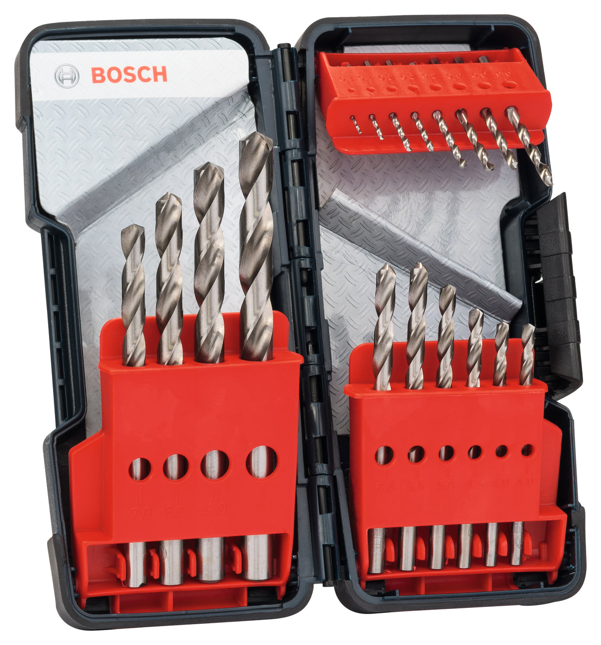 Bosch Professional 18-Piece Tough Box Metal Drill Bit Set HSS-G, DIN 338, 135°