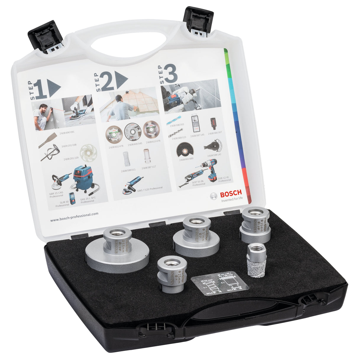 Bosch Professional Diamond DrySpeed Set - 5 Pieces (68.0, 51.0, 35.0, 25.0, 20.0)