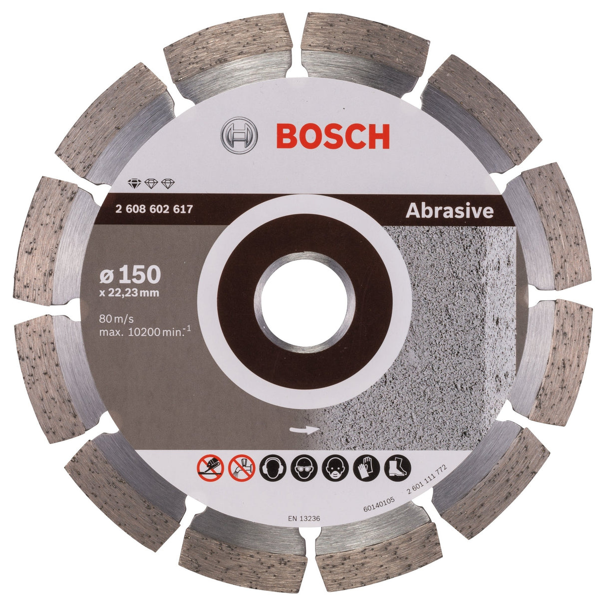 Bosch Professional Abrasive Diamond Cutting Disc - 150 x 22.23 x 2 x 10 mm Standard