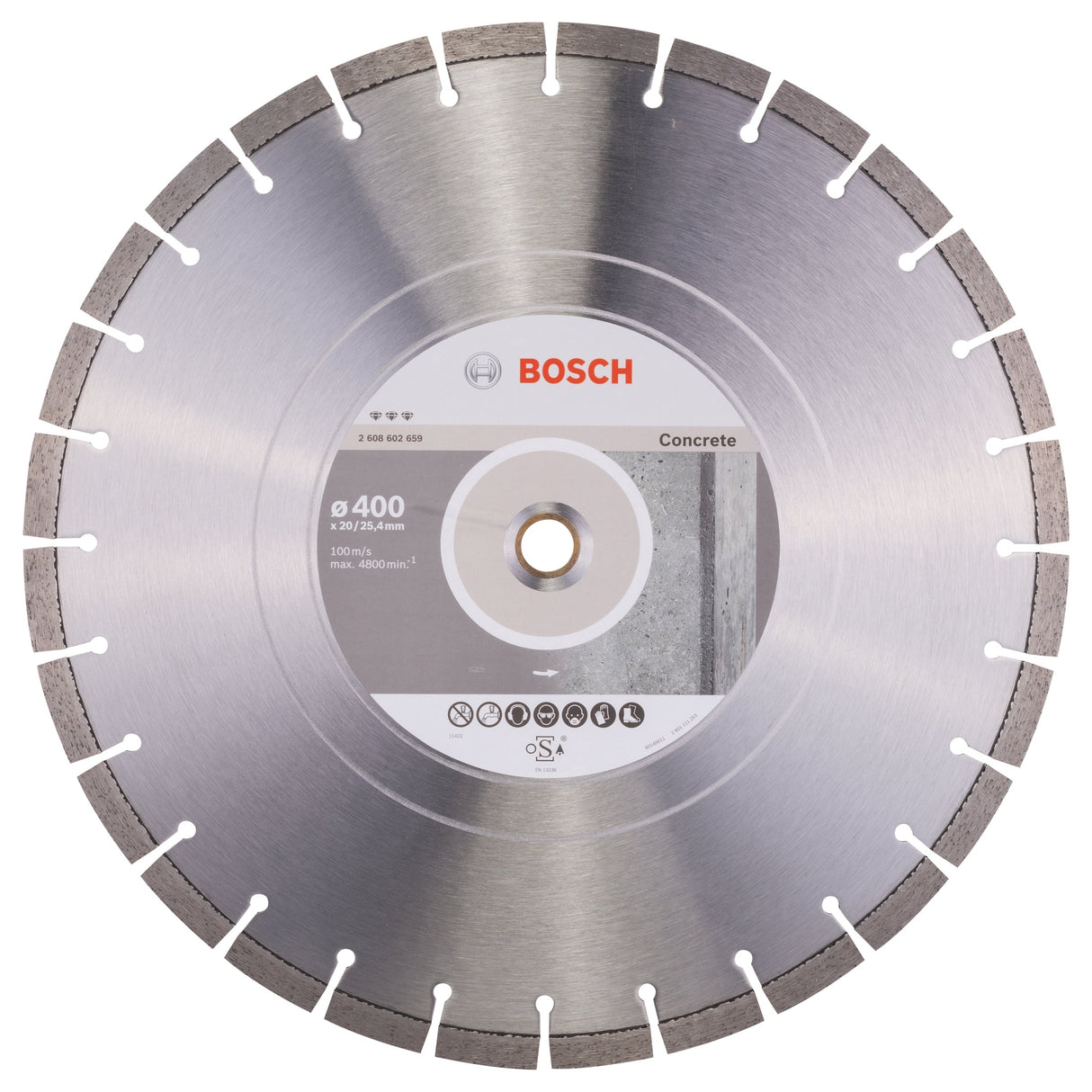 Bosch Professional Diamond Cutting Disc - Best for Concrete - 400 x 20,00 + 25,40 x 3,2 x 12 mm