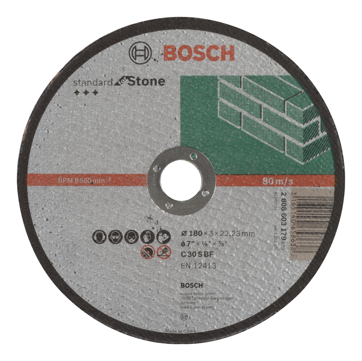 Bosch Professional Stone Straight Cutting Disc C 30 S BF - 180mm x 22.23mm x 3.0mm