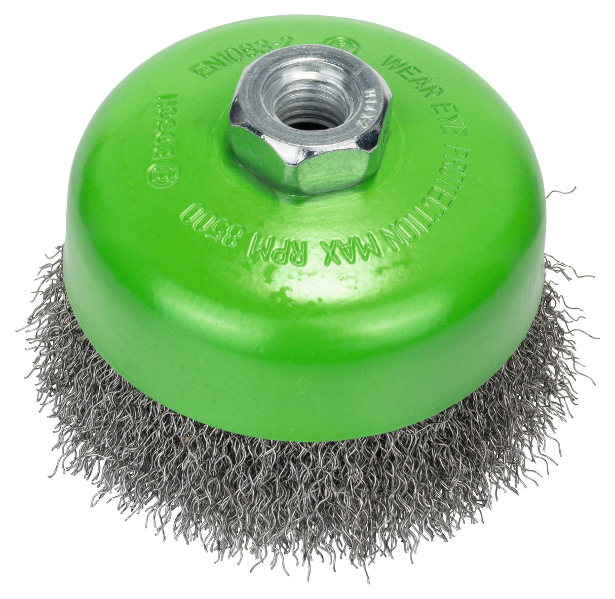 Bosch Professional Cup Brush - 100mm, Crimped Wire, 0.3mm INOX, M14