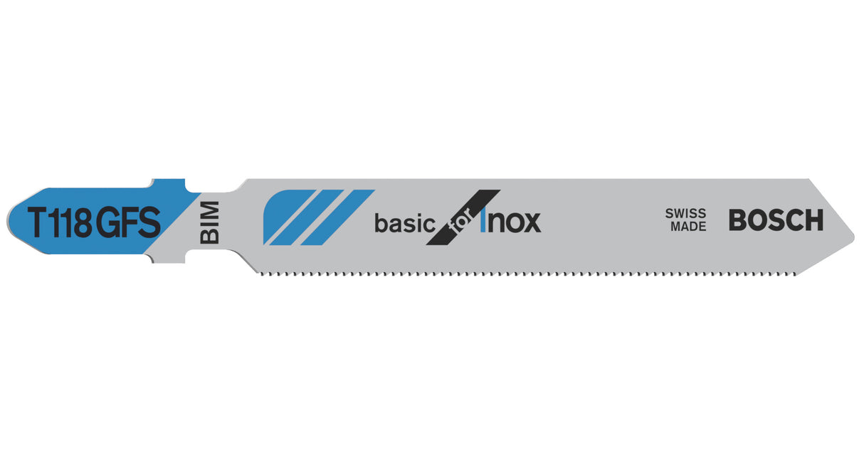 Bosch Professional Jigsaw Blade T118GFS Basic for Inox