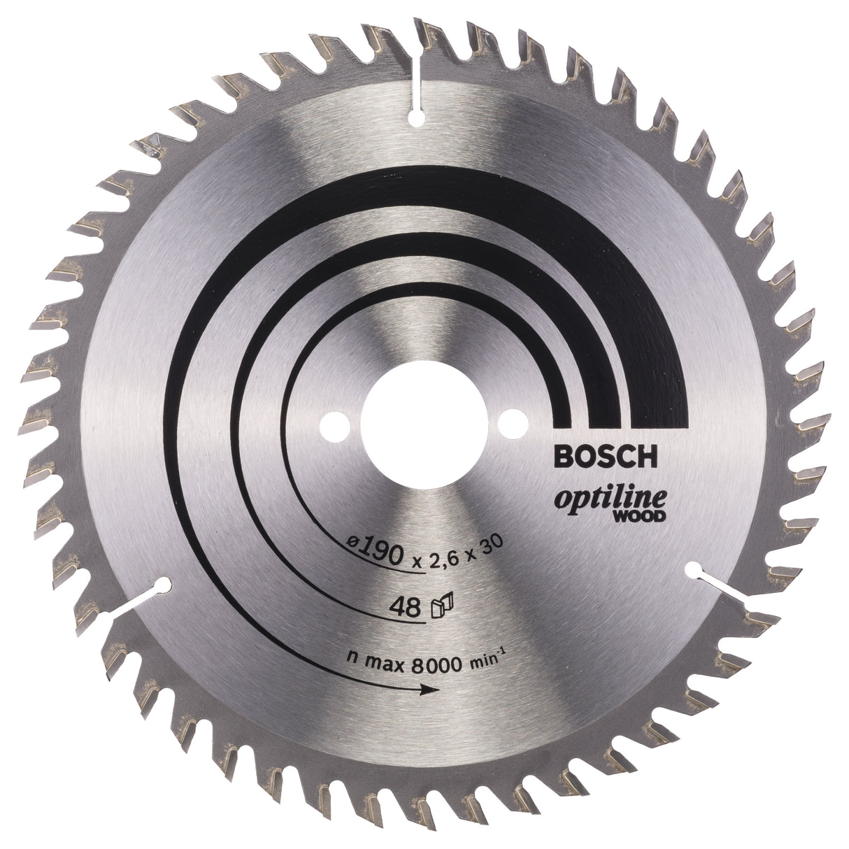 Bosch Professional Optiline Wood Circular Saw Blade - 190 x 30 x 2.6 mm, 48 Teeth