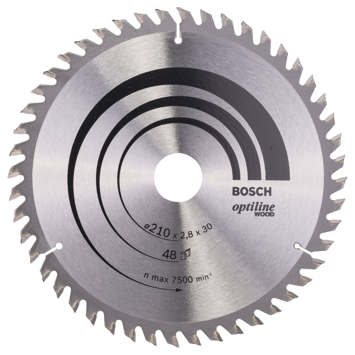 Bosch Professional Optiline Wood Circular Saw Blade - 210mm x 30mm x 2.8mm, 48 Teeth