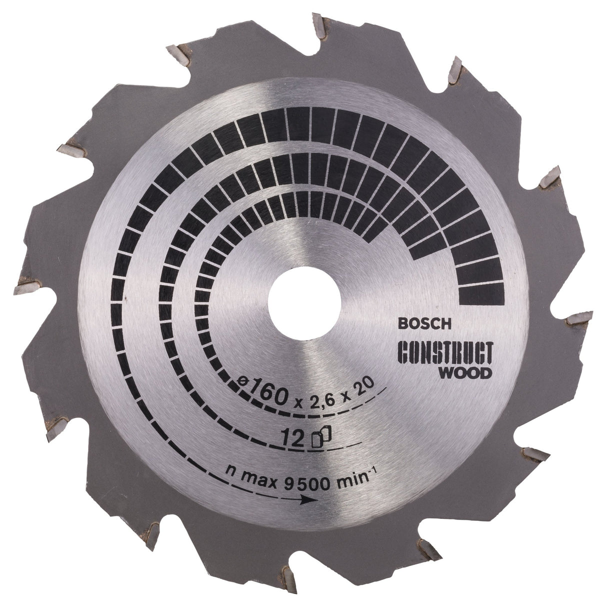 Bosch Professional Construct Wood Circular Saw Blade - 160 x 20/16 x 2.6mm (12)