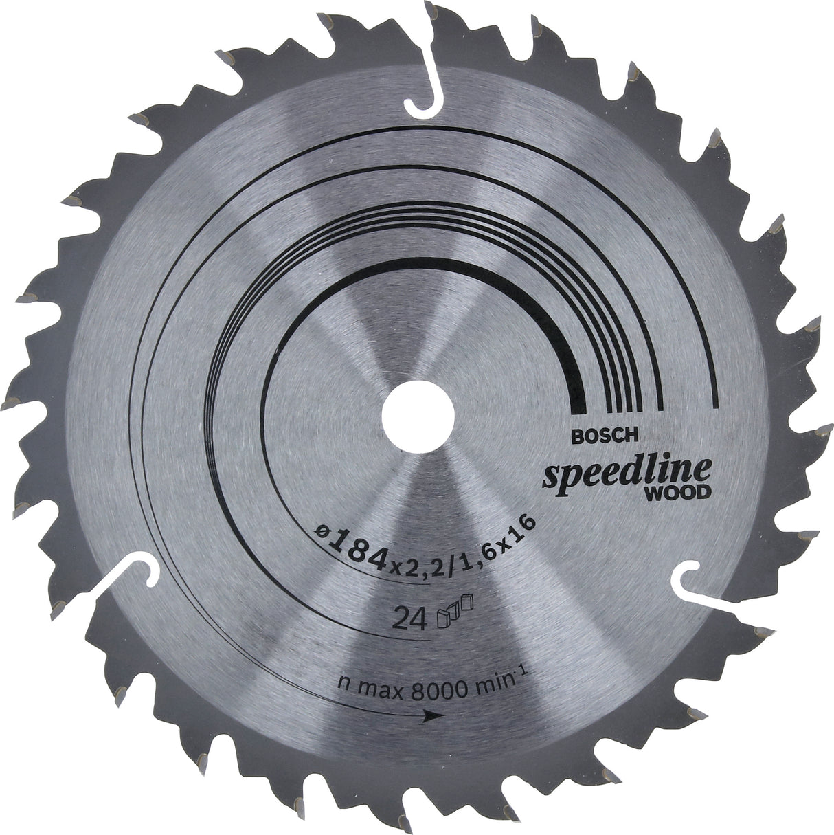 Bosch Professional Speedline Wood Circular Saw Blade - 184 x 16 x 2.2 mm, 24 Teeth