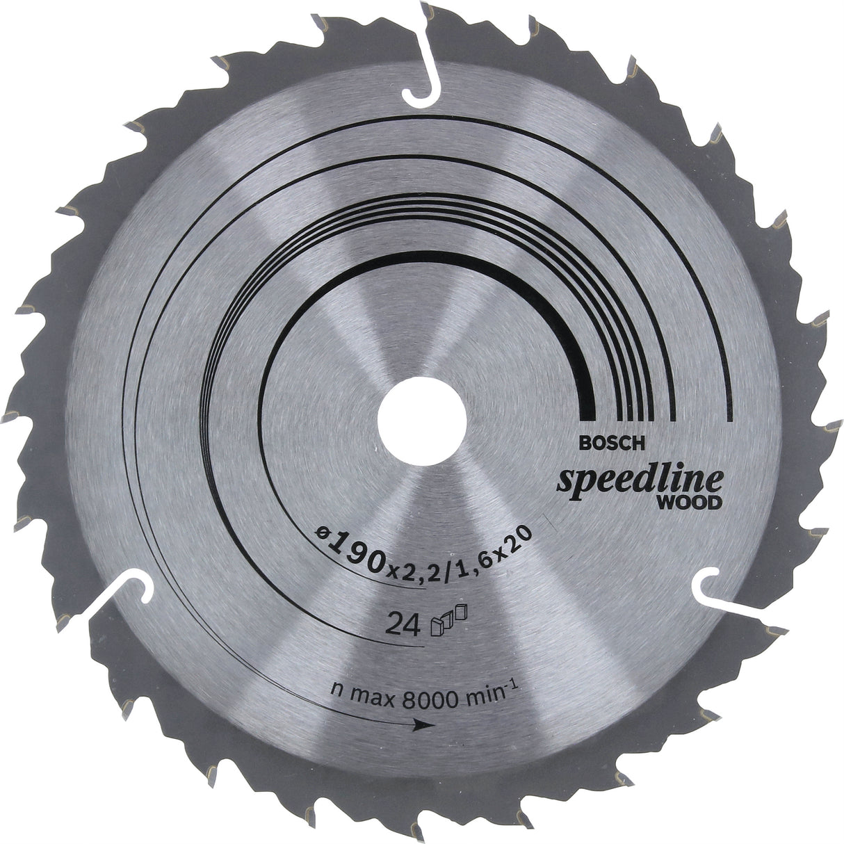 Bosch Professional Speedline Wood Circular Saw Blade - 190 x 20/16 x 2.2 mm, 24 Teeth