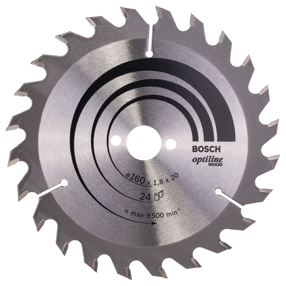 Bosch Professional Optiline Wood Circular Saw Blade - 160 x 20/16 x 1.8mm, 24 Teeth