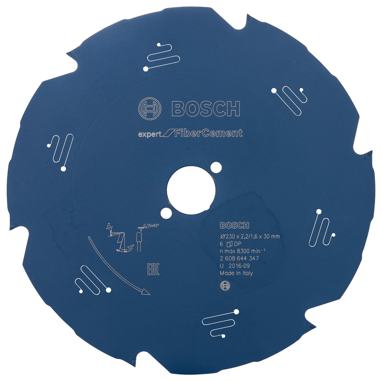 Bosch Professional Expert Fiber Cement Circular Saw Blade - Hand Held - 230x30x2.2x6T