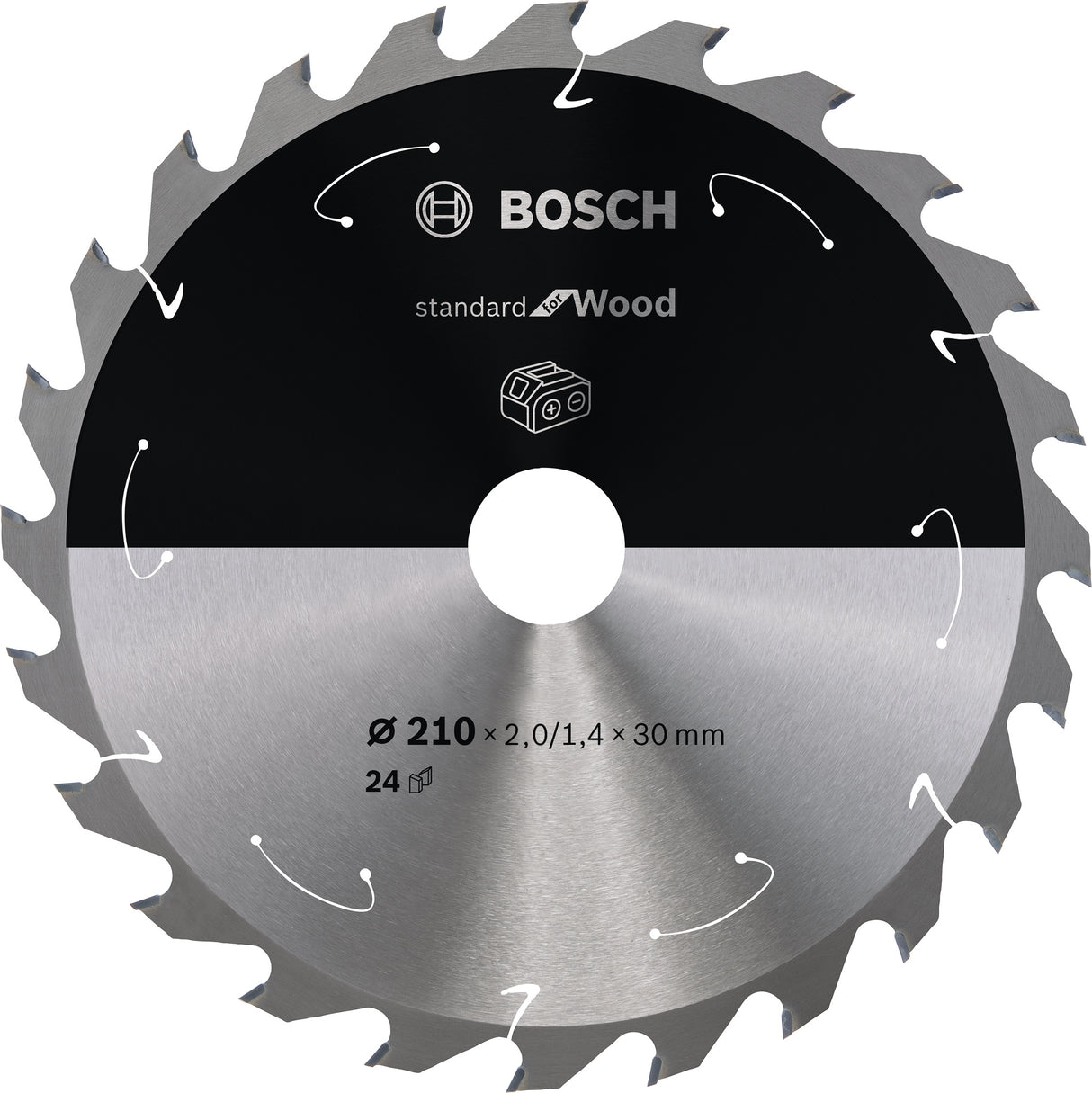 Bosch Professional Circular Saw Blade for Cordless Saws - Standard for Wood - 210x1.7/1.2x30 T24