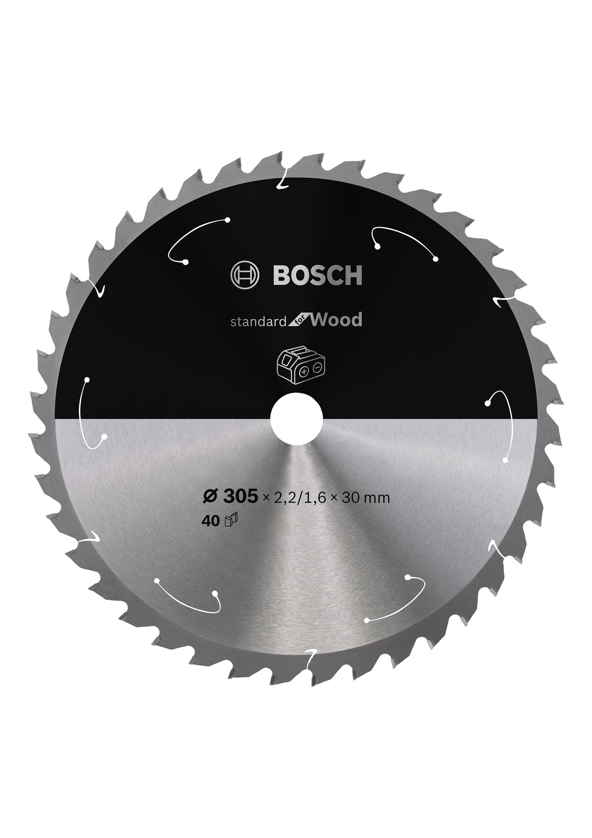 Bosch Professional Circular Saw Blade for Cordless Saws - Standard for Wood - 305x2.2/1.6x30 T40